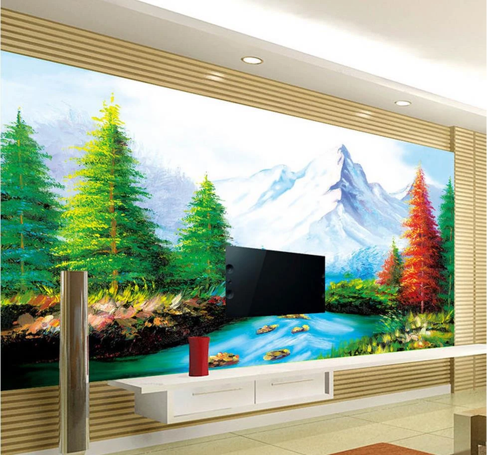 Custom wallpaper papel de parede HD 3d Landscape painting design ...