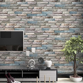 

3D Wallpaper Modern Retro Brick Texture Wall Paper Living Room TV Sofa Restaurant Background Wall PVC Wallpapers Roll 3D Tapety