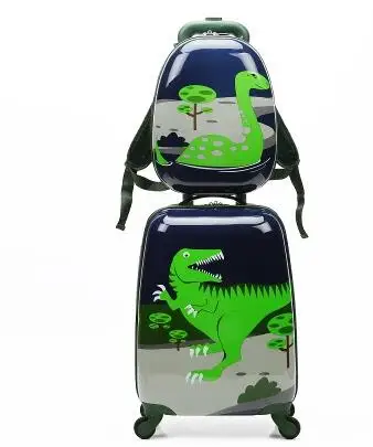 Детский багажный набор для путешествий, Спиннер, чемодан для детей, чемодан на колесиках, чемодан на колесиках для девочек, чемодан на колесиках, сумка на колесиках для мальчиков - Цвет: 18 Inch with 13 Inch