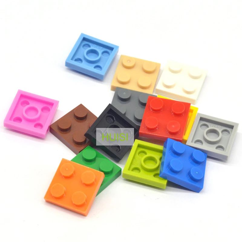 Ранние обучающие строительные игрушки Пластик блоки 2x2 коротких кирпичи Запчасти совместимые с лего unesex игрушка "сделай сам" для детей 100 шт./лот
