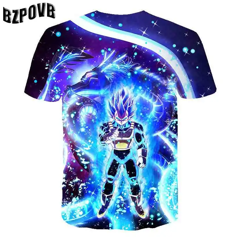 Новинка, футболка с Драконий жемчуг Bulma Super Saiyan, футболка vegeta 3D, для мужчин и женщин, аниме, для детей, Гоку, Гохан, Футболка Harajuku Lonzo Ball