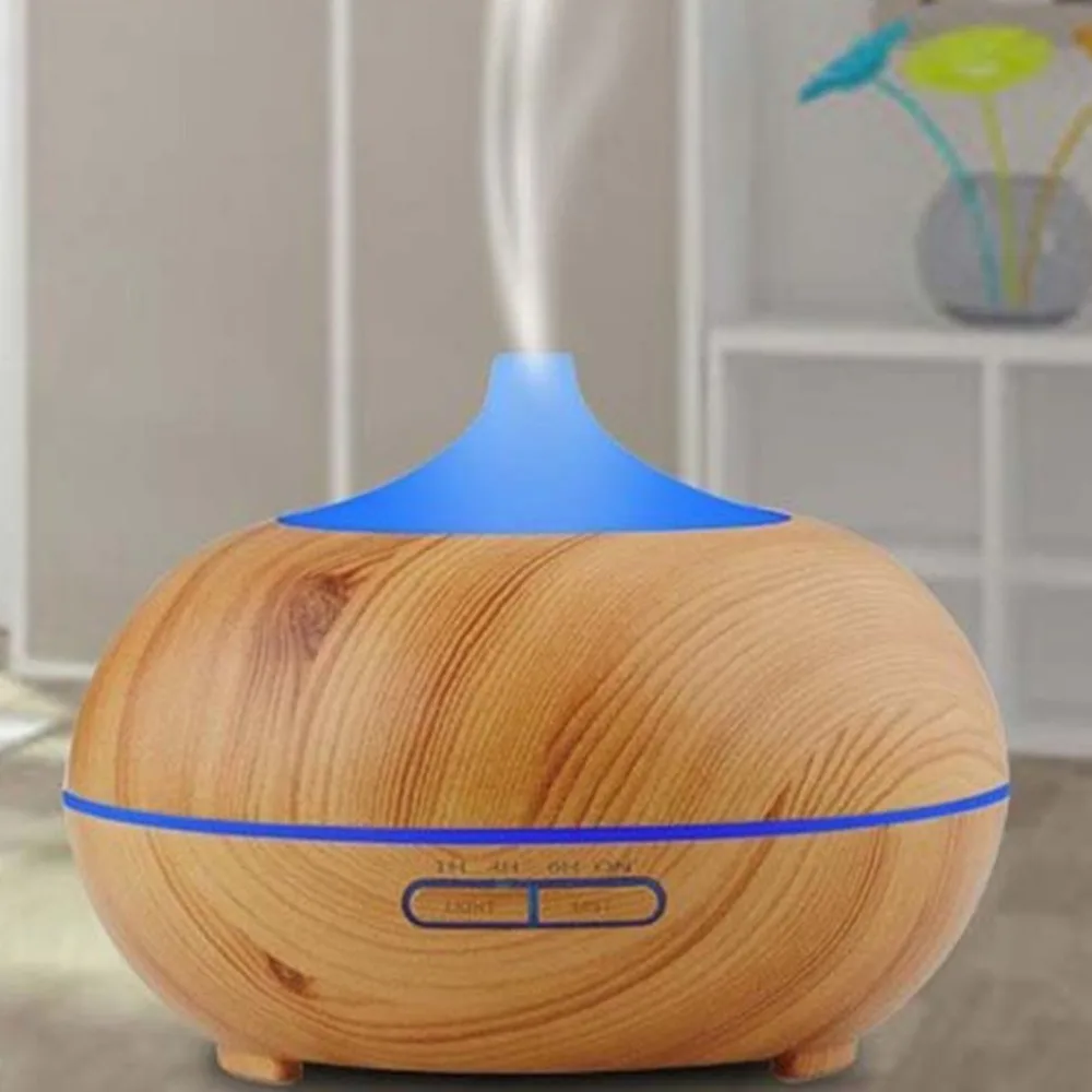 

300ml Wood Grain Ultrasonic Aromatherapy Machine Home Humidifier Office Gift