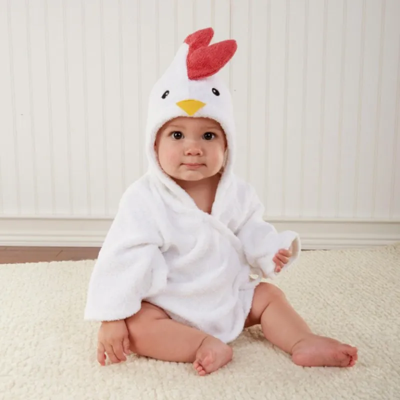 Menino com Capuz Animal dos Desenhos Vestido de Vestir Bebê Menina Roupão Animados Toalha Cobertor Robe 2020 Primavera Longo-mangas Compridas 2 Mamãe e Bebê