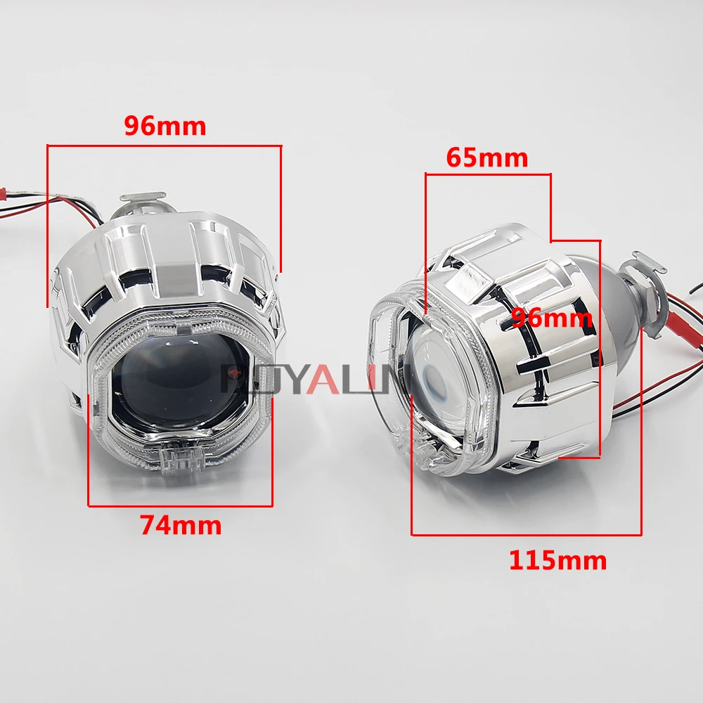 ROYALIN DRL светодиодный фонарь Angel Devil Eyes H1 линзы проектора Bi xenon для H4 H7 автомобильные