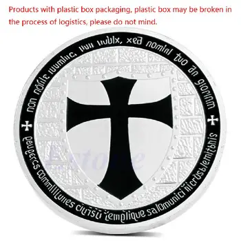 

Silver Plated Cross Crusader Knights Templar Commemorative Coin Art Collection