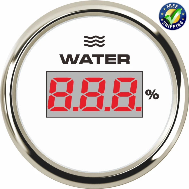

New Arrival 52mm Digital Water Level Gauges 0-100% Waterproof Water Level Meters 0-190ohm/240-33ohm Input Signal for Auto Ship