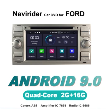 

Navirider autoradio gps navigation android 9.0 car radio Player for FOCUS Mondeo Fusion Galaxy aux bluetooth AUTO accessories