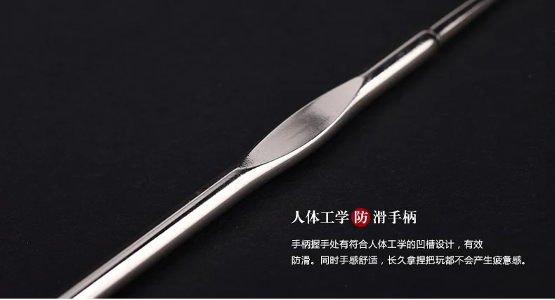 Removedor de Cutícula de Aço Inoxidável Dupla Face Dedo Pele Morta Empurrar Unha Cutícula Empurrador Manicure Pedicure Cuidados Ferramenta 3 face dedo pele morta empurrar prego cutícula
