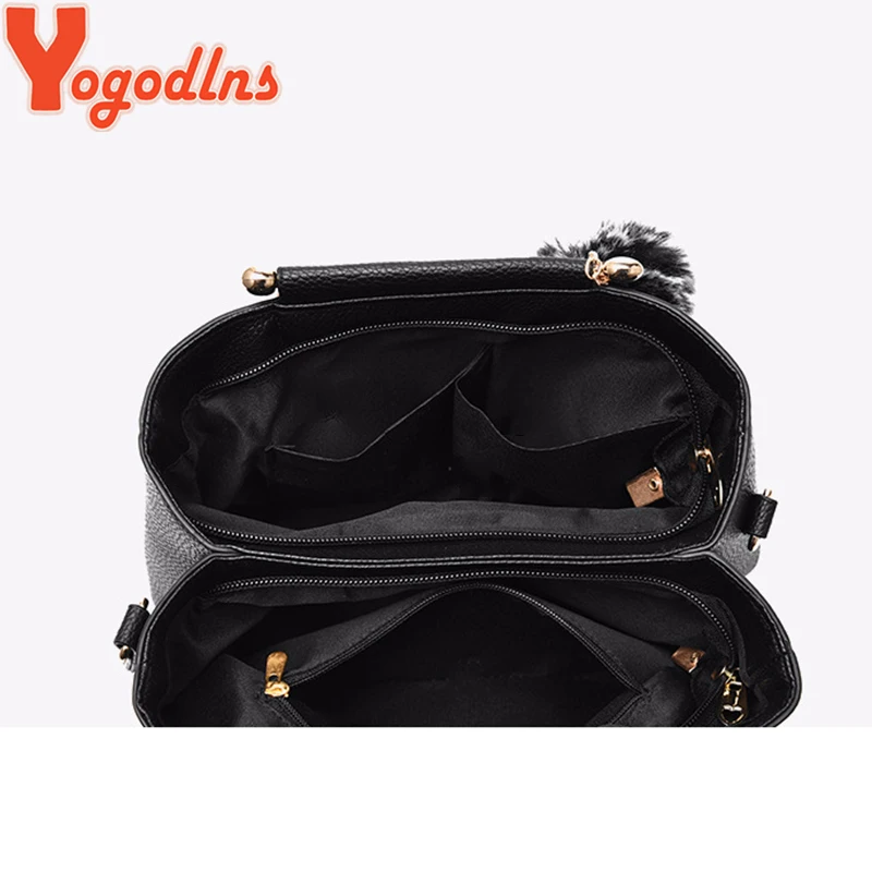 Yogodlns PU Leather Bags for Women Shoulder Bag flower Solid color bag feminina Handbag crossbody leather bag