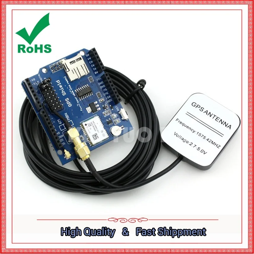 GPS щит Плата расширения записи модуль с SD слотом для карты Антенна|sd card module|module