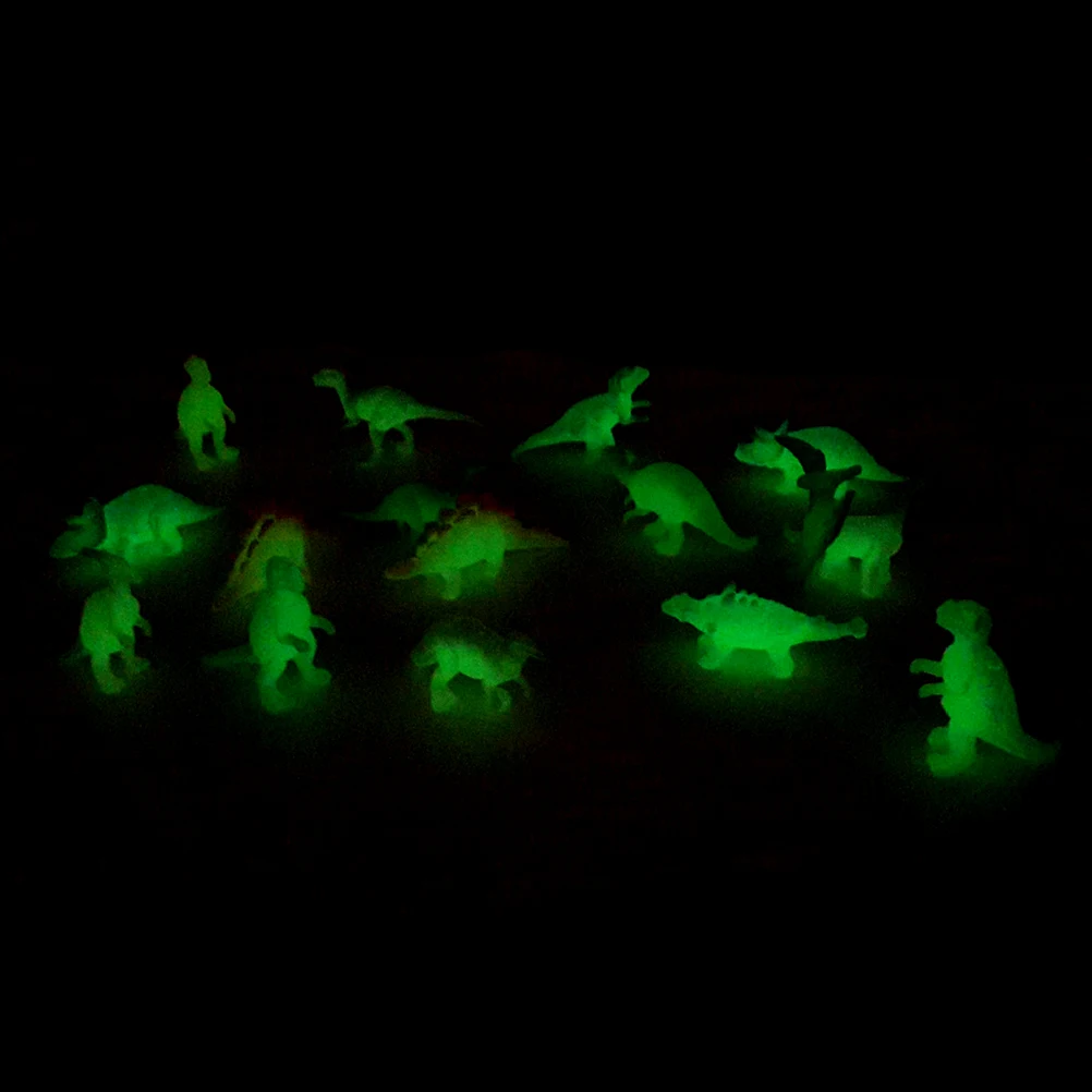 Super funny 10pcs Kids Glow In The Dark Dinosaurs Action Figures Toys Mini luminous Jurassic Noctilucent Dinosaur Toys