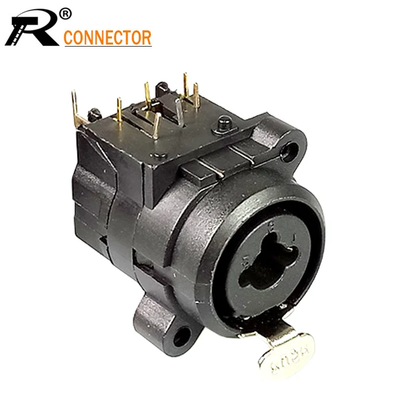 

1pc Dual Functions 3Pin XLR Female Jack Socket Panel Mount + Audio Jack 6.35mm Female Connector Professional Speaker Plug