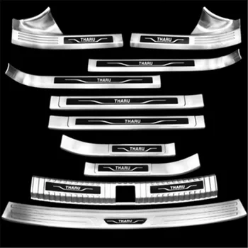 

stainless steel car Rear Bumper Protector Sill For Volkswagen Tharu 2019 Scuff Plate/Door Sill Door Sill Car styling