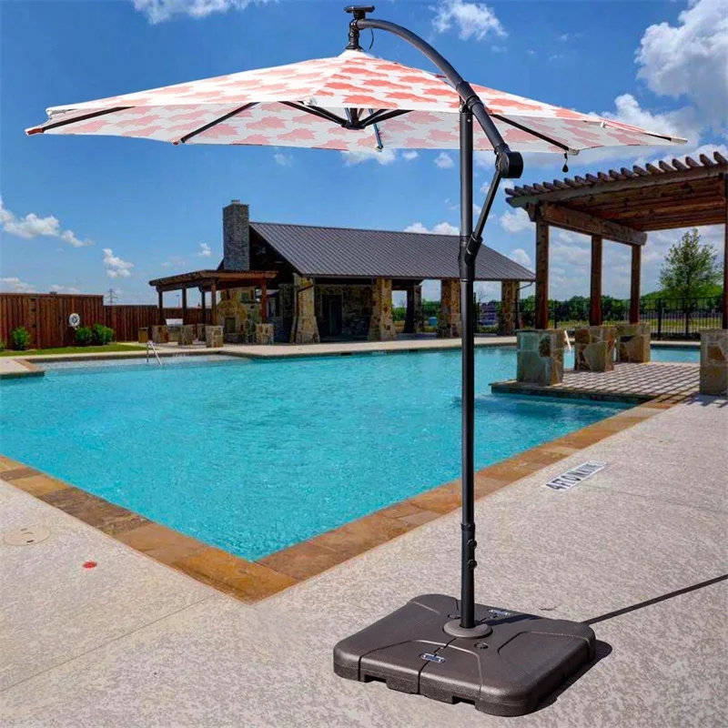 

32.5" Patio Offset Umbrella Base Plastic Base Outdoor Furniture OP3400