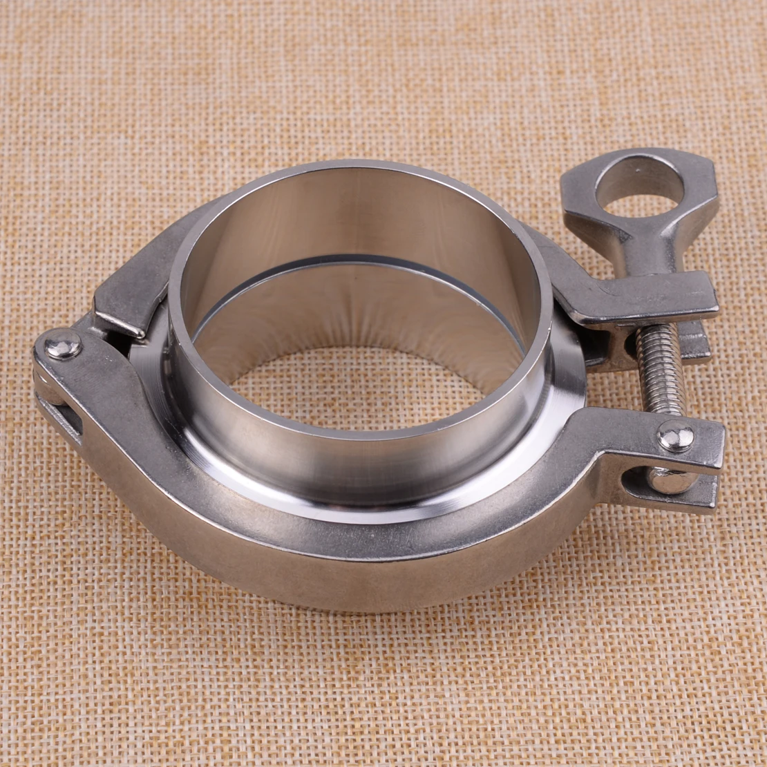DWCX Silver 2.5 inch Stainless Steel 304 V Band Flange Clamp Kit Turbo