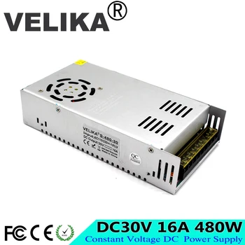 

Best quality Single Output 480W 30V 16A Switching Power Supply Transformer 110V 220V AC TO DC30V SMPS for LED Light CNC Stepper