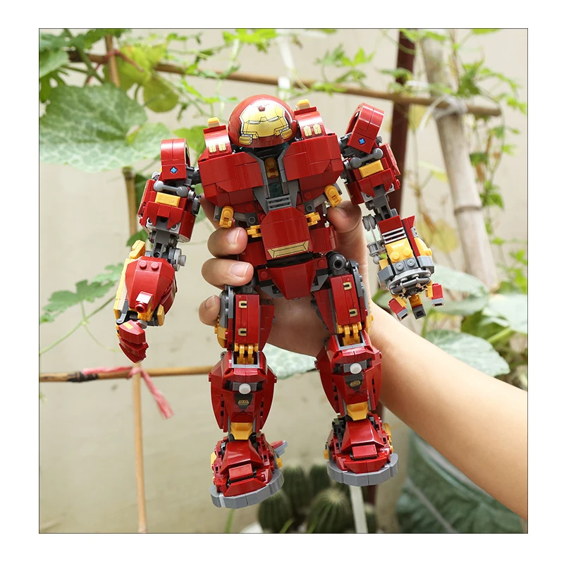 

Decool 1363pcs Hulkbuster Building Blocks LED light legoings Marvel Super Heroes 76105 Avengers Ironman Hulk Mini Toys Figures