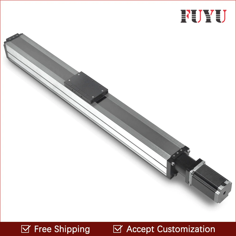 Free shipping dustproof 1.1m travel length cnc linear motion guide module with integrated stepper motor