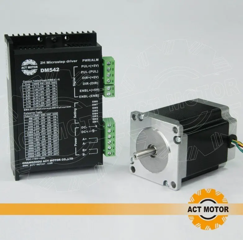 4 свинцовый nema 23 шаговый двигатель 76 мм 270oz in с поддержкой драйвера 128 micsteps CNC|nema