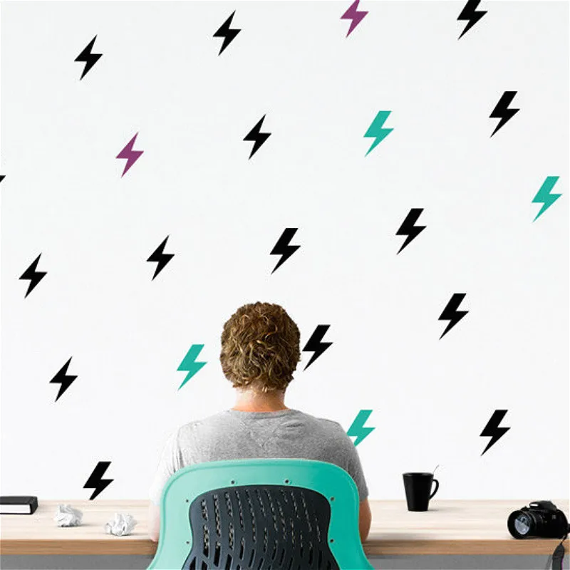 

36pcs/set american Lightning Bolt thunder Pattern wall Stickers for home decor