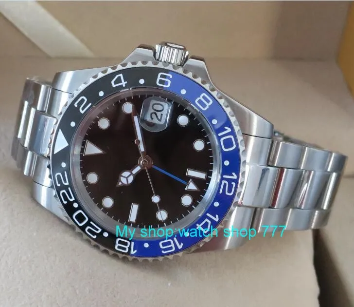 40 مللي متر PARNIS بتوقيت جرينتش الياقوت الزجاج الأزرق والأسود السيراميك مدي التلقائي الذاتي الرياح حركة الرجال ووتش ساعات آلية G5 40 مللي متر PARNIS بتوقيت جرينتش الياقوت الزجاج الأزرق والأسود السيراميك مدي التلقائي الذاتي الرياح حركة الرجال ووتش ساعات آلية G5