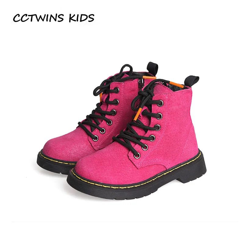 

CCTWINS KIDS 2018 Autumn Children Genuine Leather Boot Baby Brand Ankle Boot Girl Fashion Martin Boot Boy Black BM061