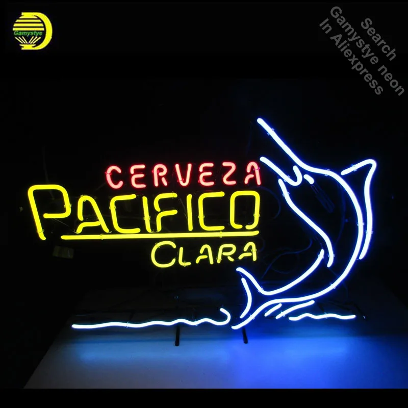 

Cerveza Pacific Neon Light Sign clara Neon Bulb sign Handcraft Hotel Beer Pub Signs lampara neon personalized Lamp Advertisement