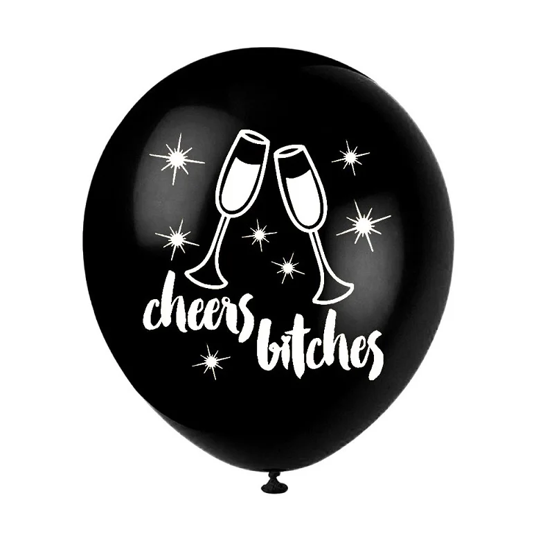 5/10Pcs 12Inch Cheers Bitches Letter Latex Inflatable Balloons Decorative Hen Bachelor Party Supplies Helium Balloon Accessories | Дом и сад