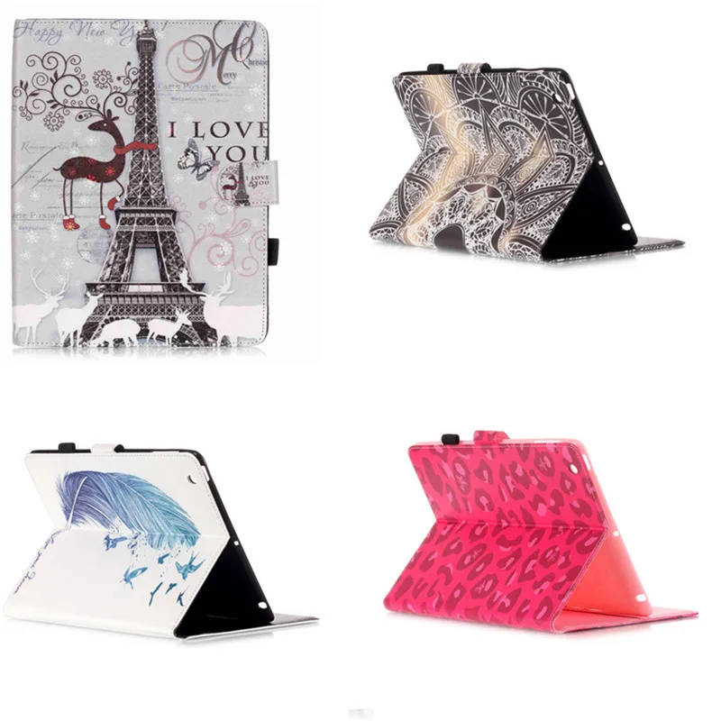 

YH Tower Painting PU Leather With TPU Back Cute Case For iPad 2 3 4 Silicone Full Body Protective Cover For ipad2 ipad3 ipad4