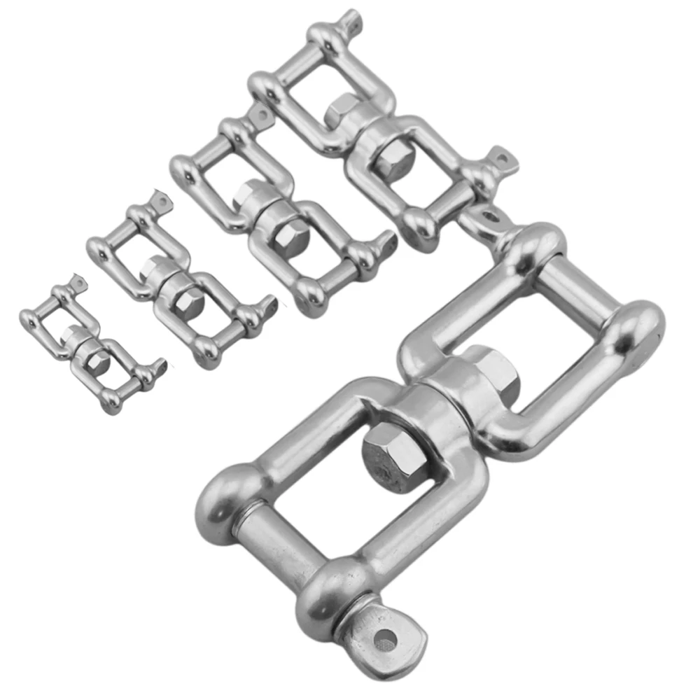 1PCS Stainless Steel Straight Link Chain Sling Lifting Universal Swivel