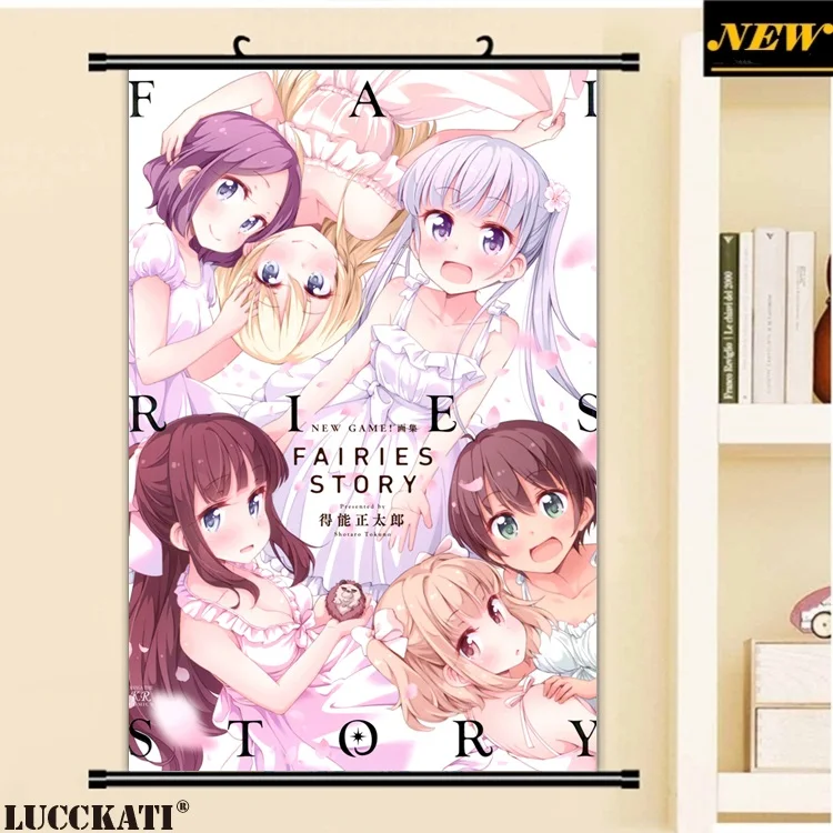 40x60 см Новая игра! Suzukaze Аоба лоли Лолита cameltoe мультфильм аниме искусства стены