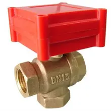Маленький размер CWX-20P 1.0B 2nm 13S DC3-6V DC5V DC12V CR01 CR02 CR05 DN15 DN20 3way вертикального типа T потока латунь электрический шаровой кран