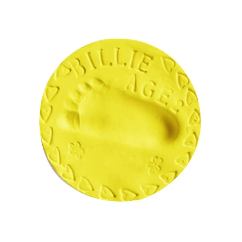 20/40g Пластилин детская воздушная сушка отпечаток след отпечаток комплект литья родитель-ребенок ручной подушечка с чернилами для отпечатков - Цвет: Yellow 20g