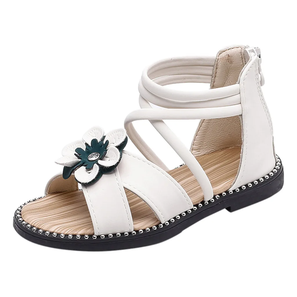 

Children's Flower Sandals Summer Girl's Back Zipper Casual Shoe 2019 Hollow Single Shoe Sandals Sandalia #T1