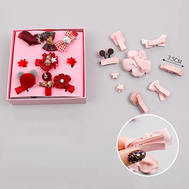 Лидер продаж 9 шт./компл. для маленьких девочек малышей заколка для волос с кроликом Корона Лук заколки с цветком шпильки звезда дети шпильки