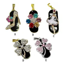 Amthin высоком Туфли на каблуке карту флэш-памяти с интерфейсом usb кристалл U диск для девочек 4 г 8 г металл 16 г 32 г Тыква USB2 memory Stick флэш-накопитель U диска