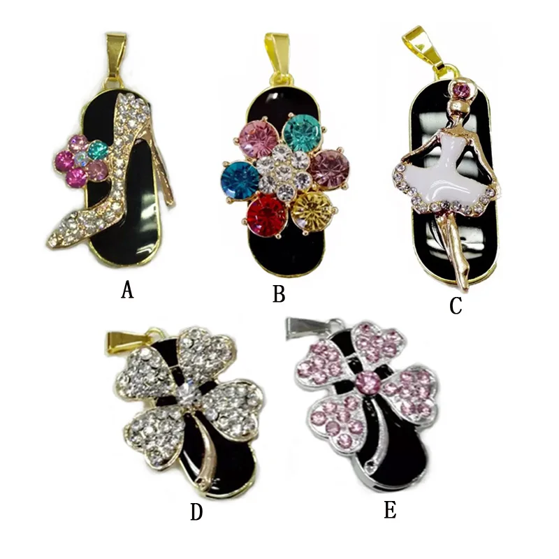 

Amthin High-heeled shoes usb flash drive Crystal u disk girl 4G 8G Metal 16G 32G Gourd USB2 memory flash stick pen drive U Disk