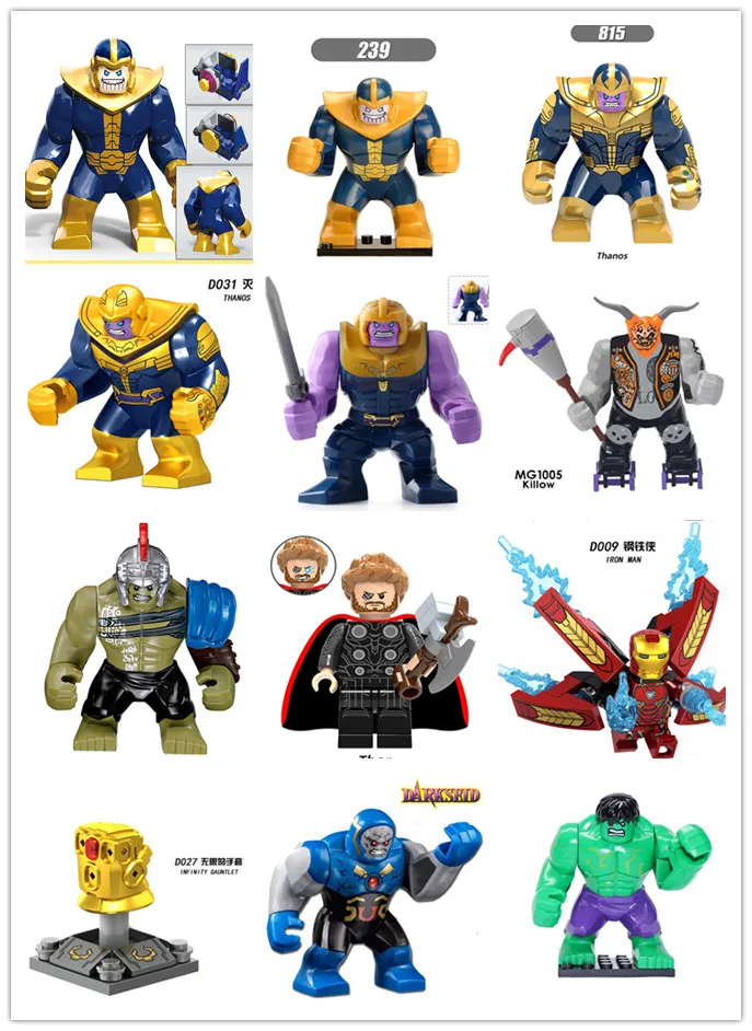 

20PCS Marvel Super Heroes Avengers Infinity War Thanos Iron Man Captain America Thor Gauntlet Building Blocks Kid Toys
