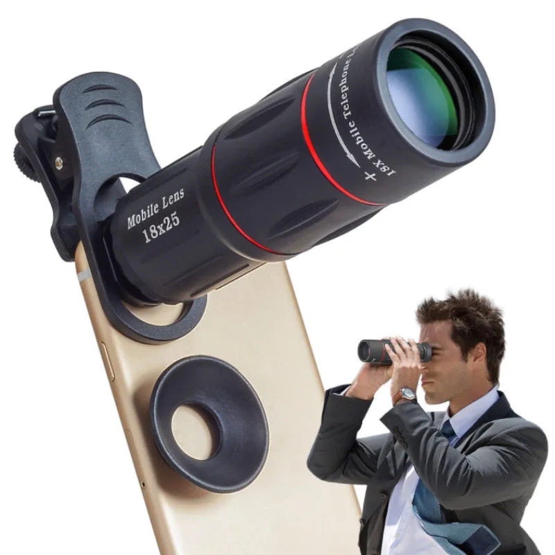 

Universal Clip Telefon Camera Lens With Tripod 18XTZJ 18X Telescope Zoom Mobile Phone Lens For iPhone Samsung Smartphones