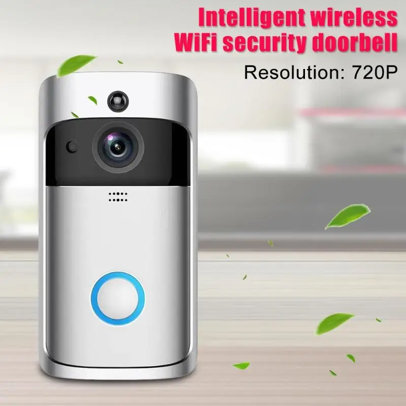 Дверные глазки Smart беспроводной дверной звонок HD 720 P визуальный запись системы селекторной связи удаленного наблюдения за домом Ночное