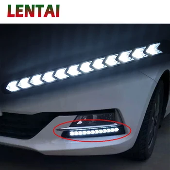 

LENTAI 1Set Car LED DRL fog Light Turn Signals with Yellow Steering For VW Golf 4 7 5 MK4 Mazda 6 cx-5 Peugeot 206 207 208 508