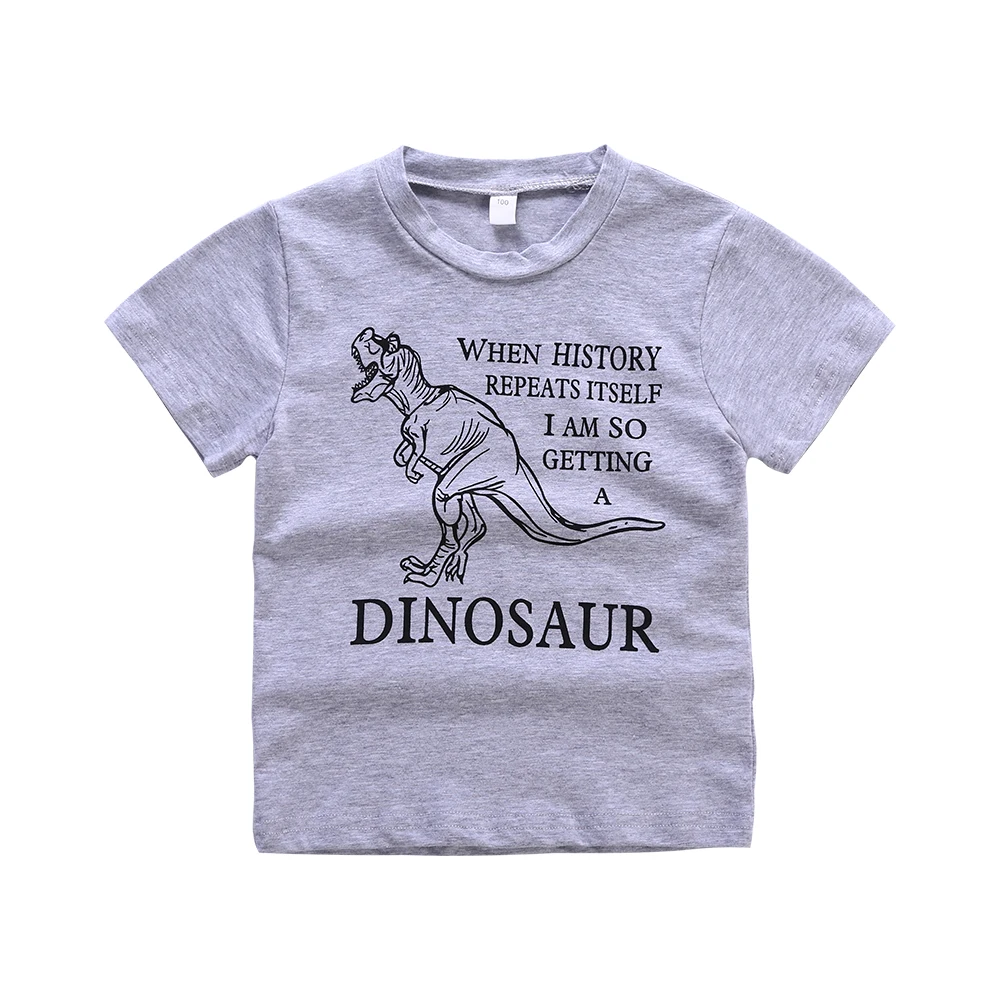 Детская одежда Комплекты для мальчиков с рисунком динозавра футболка+ штаны, 2 предмета Комплекты для мальчиков одежда для малышей для мальчиков комплект летней одежды Детская Костюмы