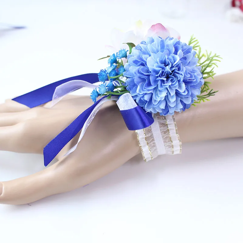 bridesmaid bracelet flower wedding wrist corsage  (3)