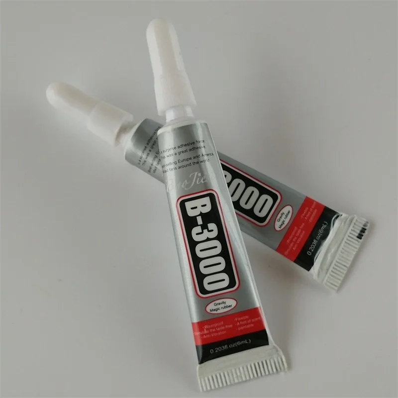 200Pcs/lot 6ml B3000 glue needle type points pearl plastic adhesive