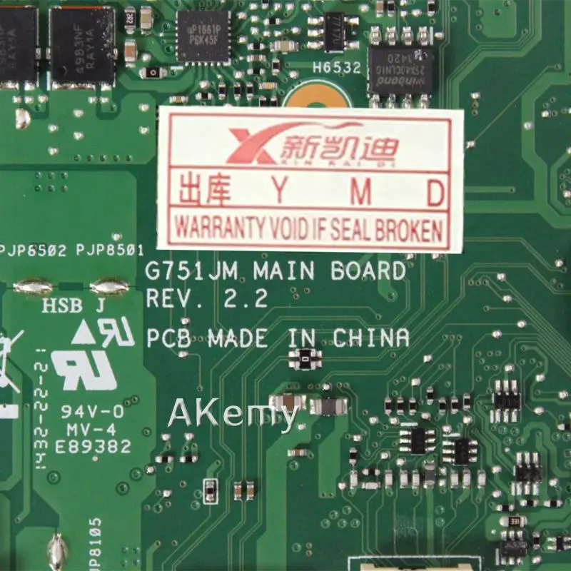 AK G751JM материнская плата REV2.2 для For Asus G751J ноутбука 100% протестирована с I7 4710HQ/i7 4720HQ