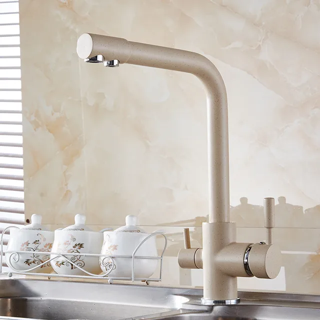 Special Offers Kitchen Faucets Antique 3 Way Water Filter Taps Dual Handle Chrome Brass Crane High Arch Swivel Purifier Filtration Tap HJ-0175 Special Offers Kitchen Faucets Antique 3 Way Water Filter Taps Dual Handle Chrome Brass Crane High Arch Swivel Purifier Filtration Tap HJ-0175