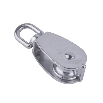 

Steel Wire Pulley Stainless Steel M32 Heavy Duty Steel Single Wheel Swivel Lifting Rope Pulley Block For Wire Rope