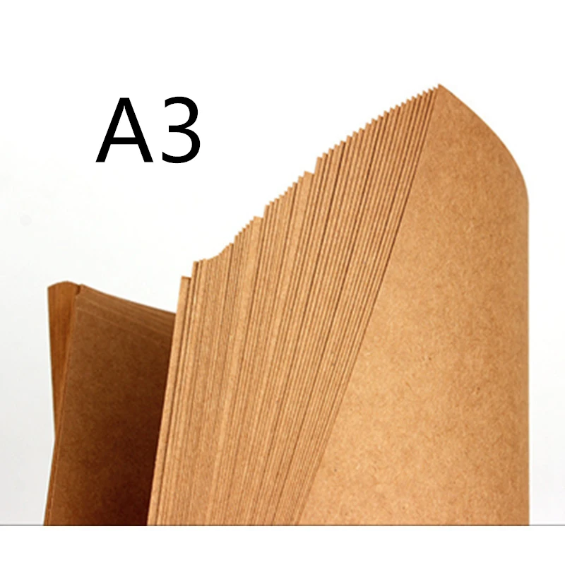 70200gsm 20pcs High Quality A3 Brown Kraft Paper Diy Handmake Card