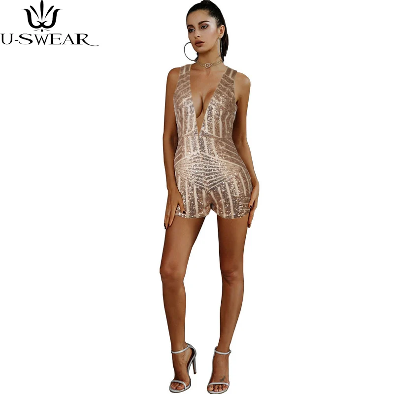 sequin jumpsuit shorts