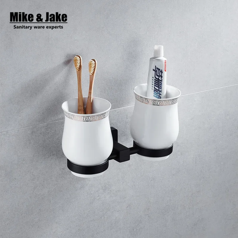 Buy Black stainless steel double cup holder blackend